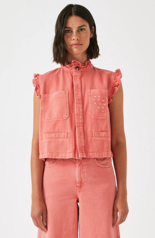 Seventy + Mochi - Dear Pablo Vest in Mineral Red