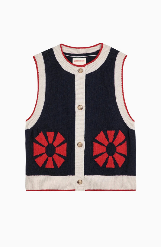 Bobo Chose - Flower knitted vest