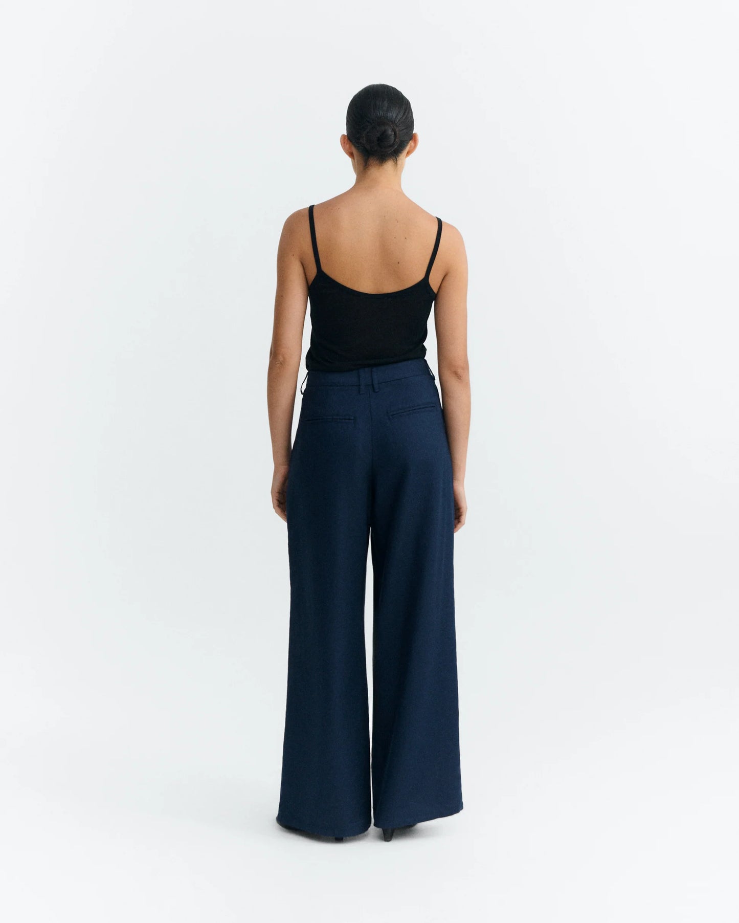 Molly blue hemp wide leg pants