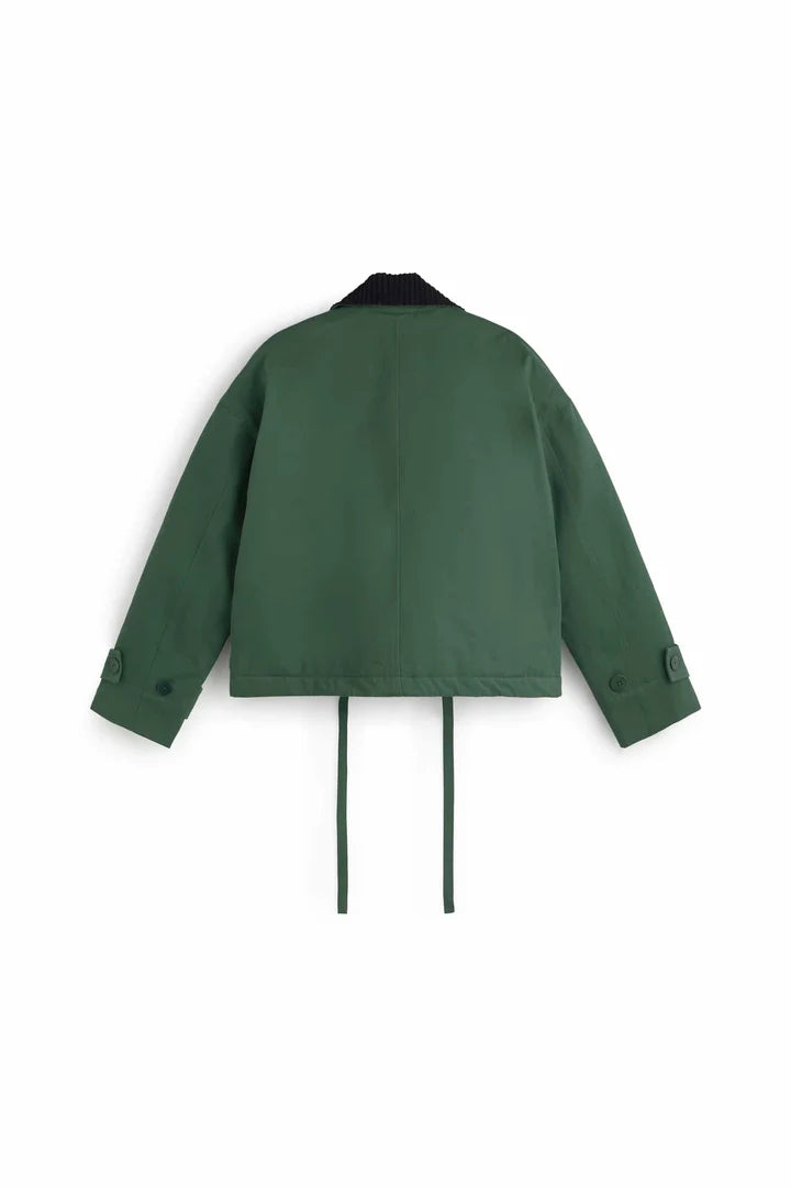 Norma Jacket - Dark Green & Navy