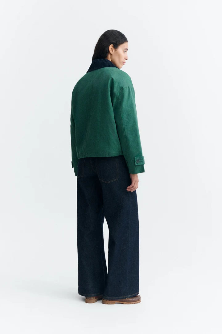 Norma Jacket - Dark Green & Navy