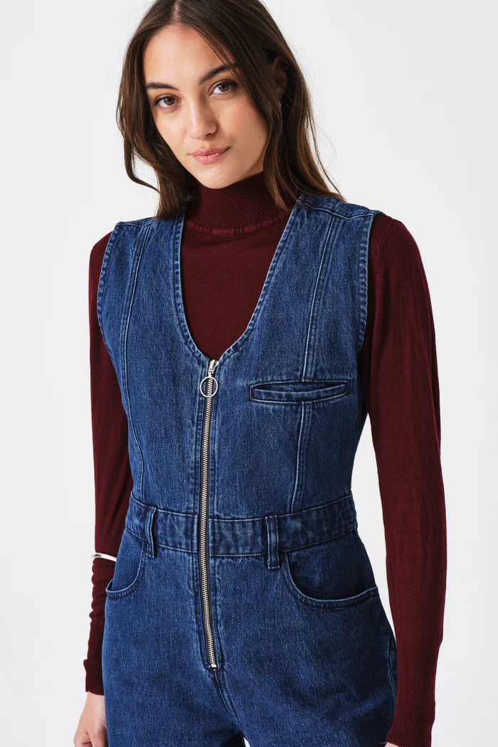 Seventy + Mochi  - Martha Denim Jumpsuit in Idaho