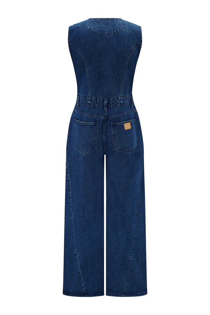 Seventy + Mochi  - Martha Denim Jumpsuit in Idaho