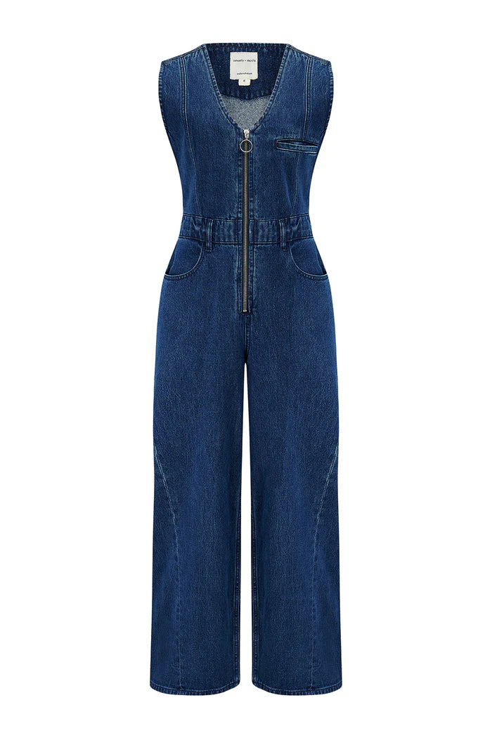 Seventy + Mochi  - Martha Denim Jumpsuit in Idaho