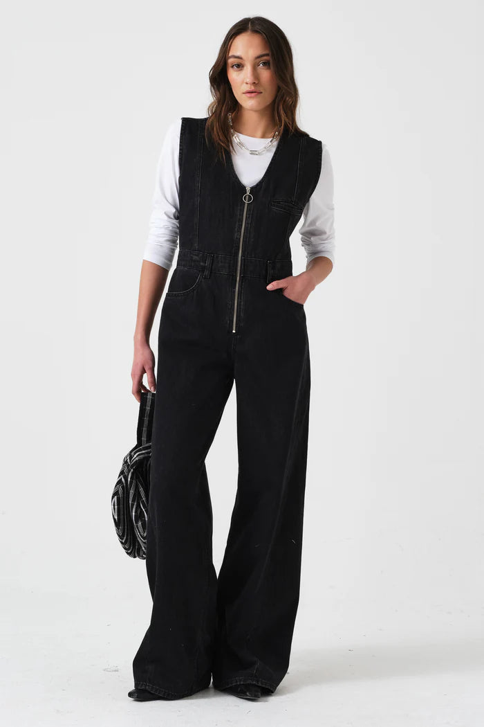 Seventy + Mochi  - Martha Denim Jumpsuit in Fairbanks