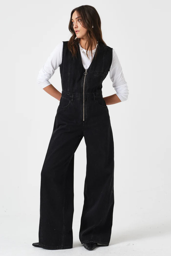 Seventy + Mochi  - Martha Denim Jumpsuit in Fairbanks