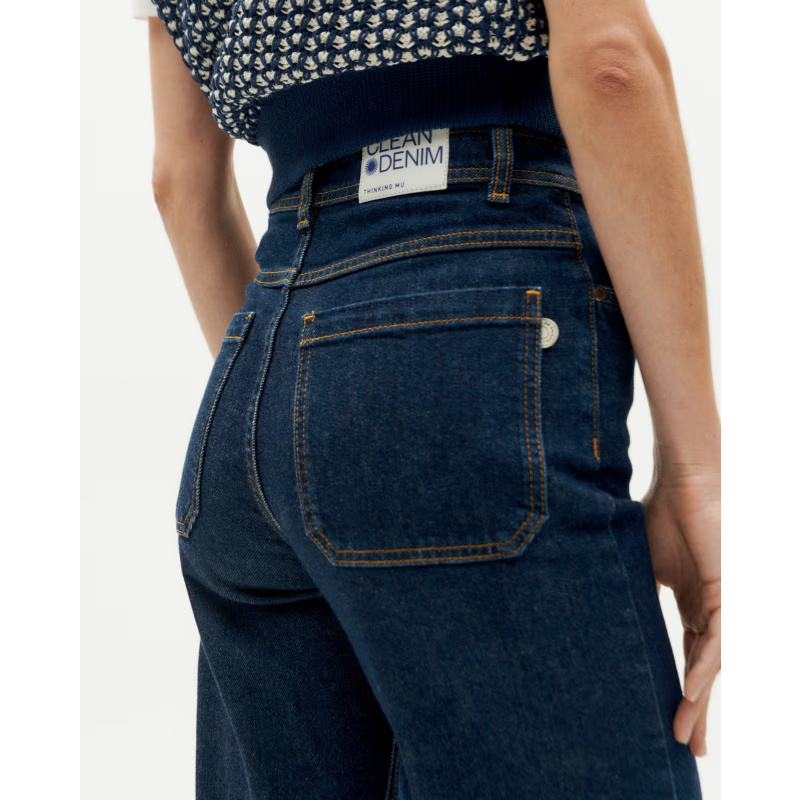 Thinking Mu - Dark Clean Denim Theresa Pants