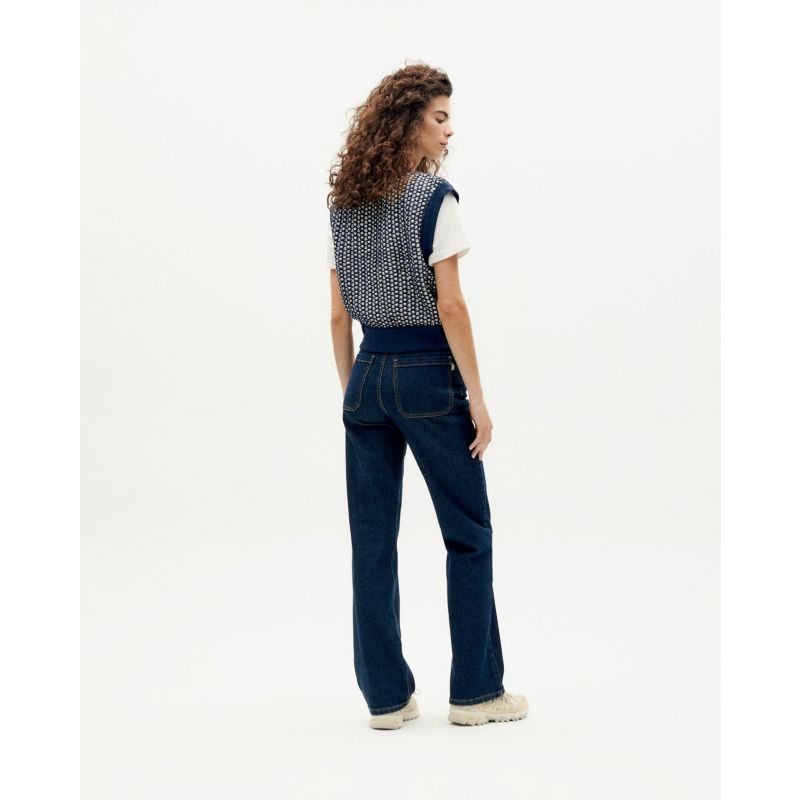 Thinking Mu - Dark Clean Denim Theresa Pants