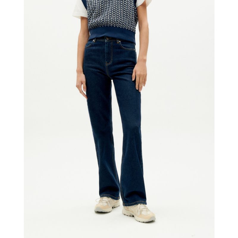 Thinking Mu - Dark Clean Denim Theresa Pants