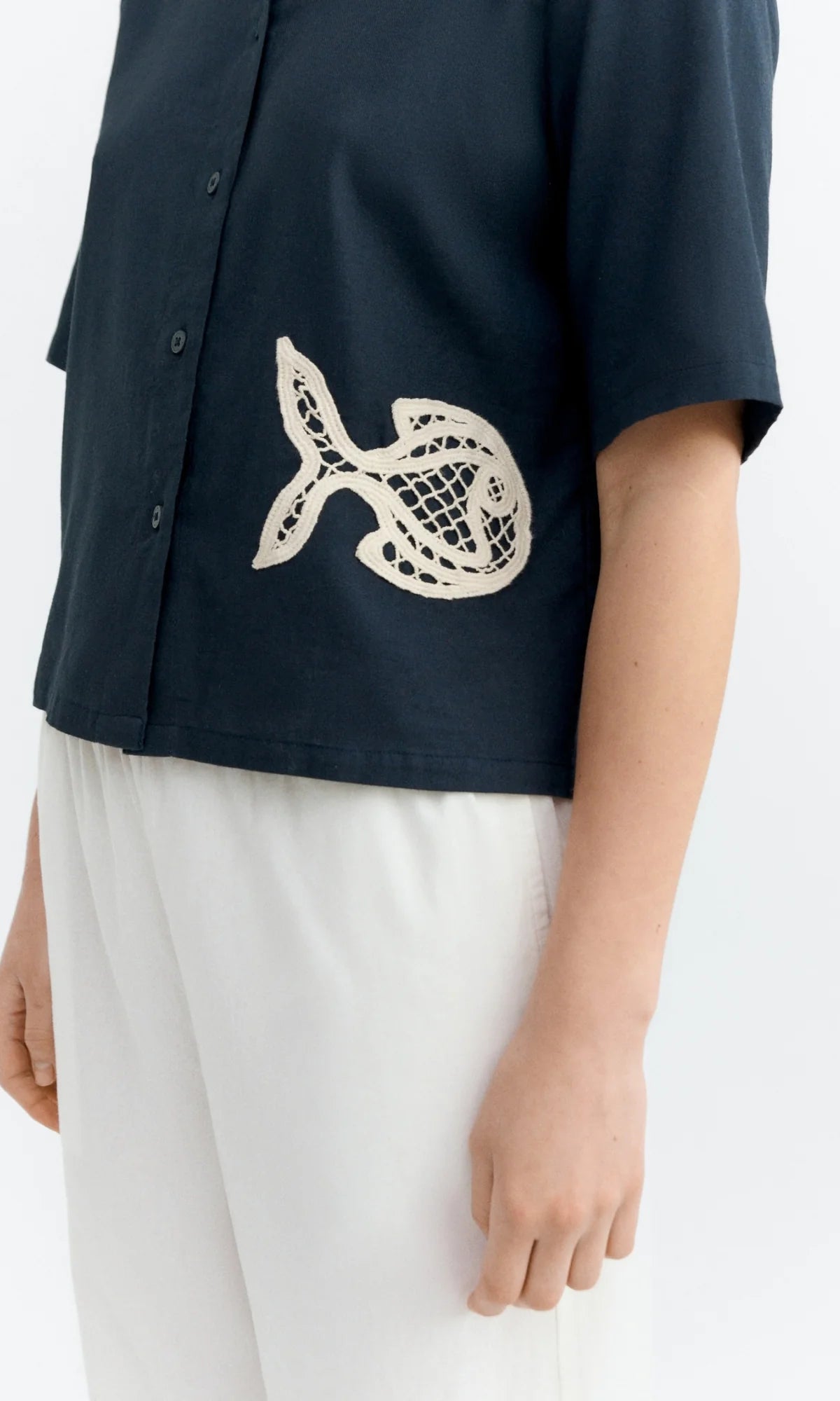 Ane Fish Patch Blouse