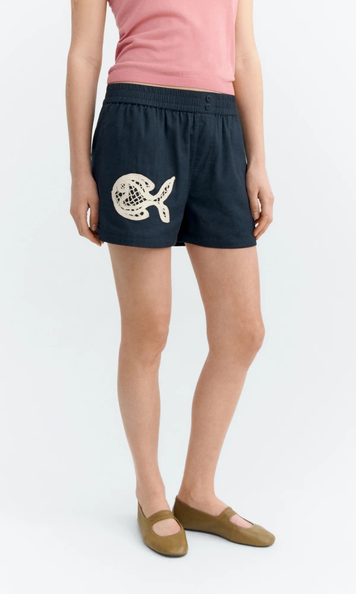 Geraldine Fish Patch Shorts