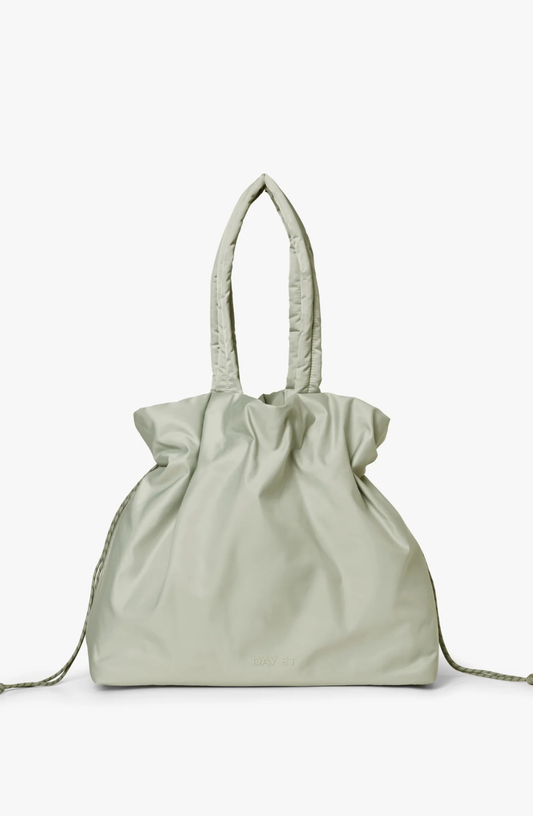 Medium soft drawstring shopper - mint