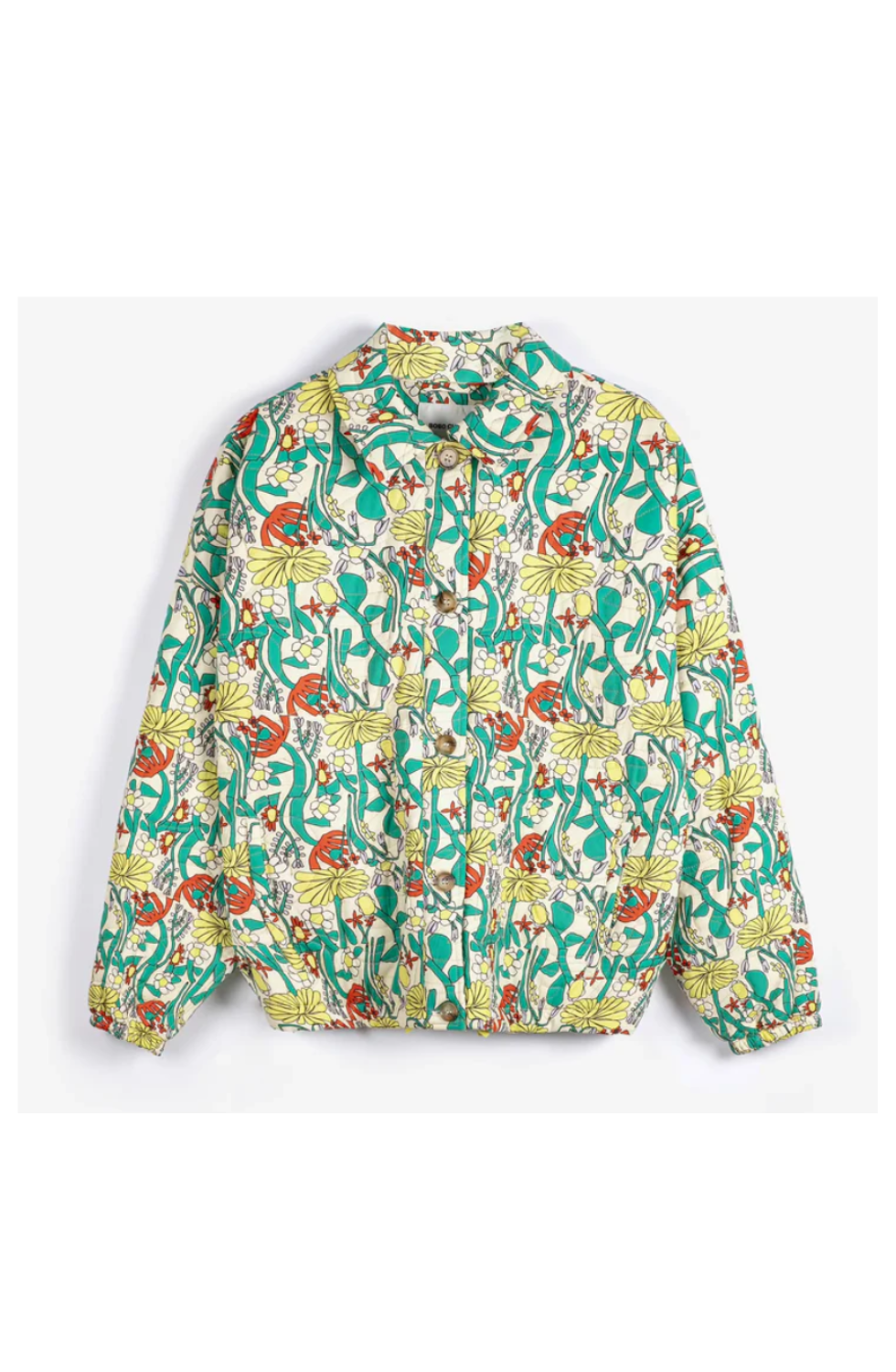 Colour Herbalist pattern quilted jacket