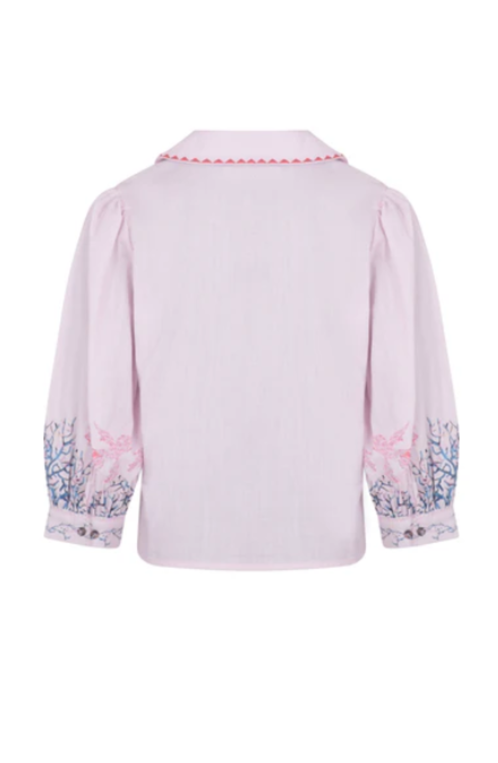 Zena top in indigo coral