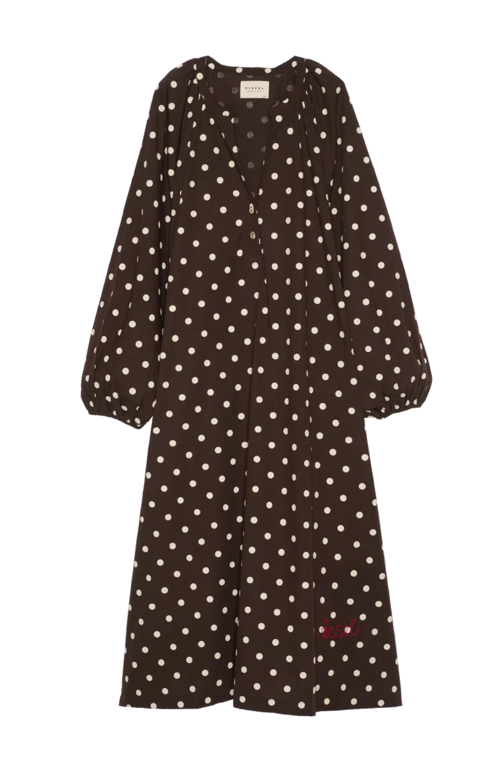 Lara Dress- Brown Dot