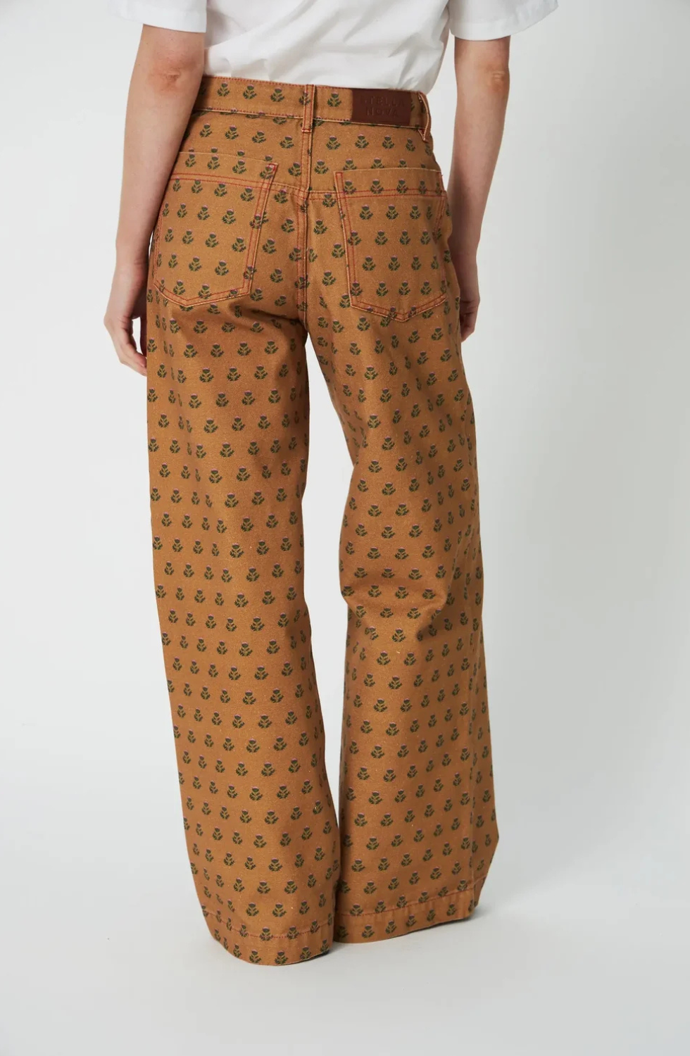 Printed Canvas Pants