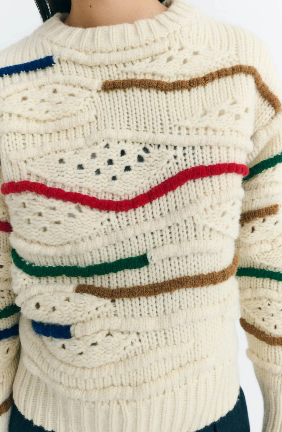 Multicolour Macrame Candela Knitted Sweater