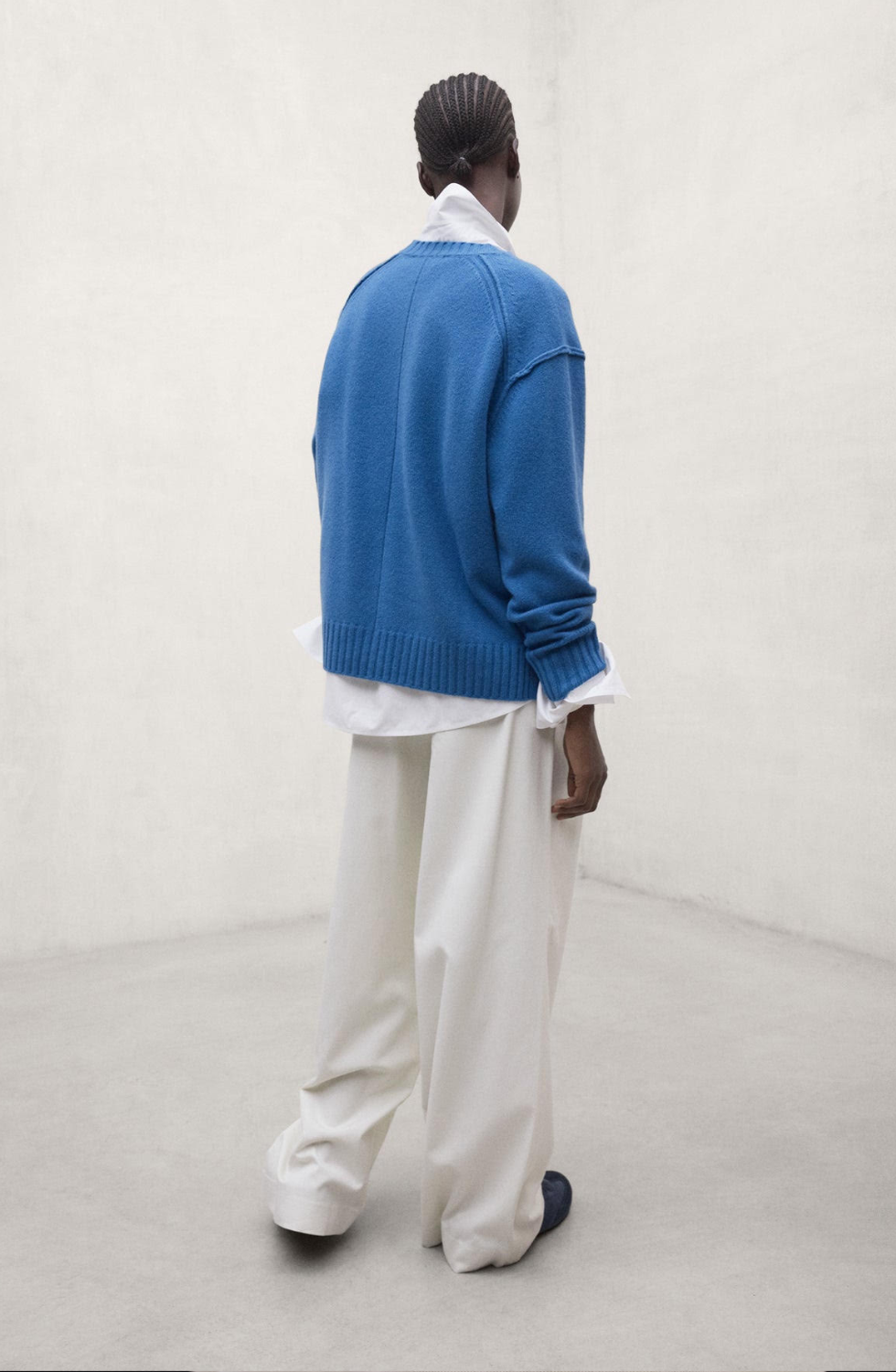 White Technical Cotton Miel Trousers