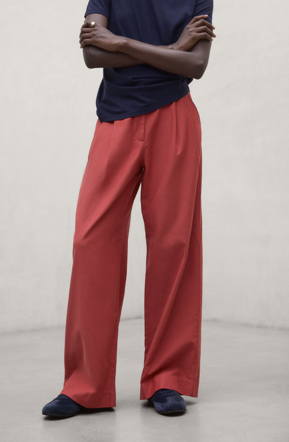 Orange Technical Cotton Miel Trousers