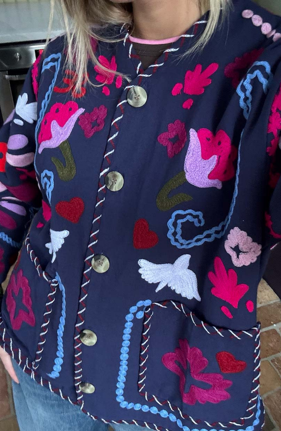Sissel Edelbo- Maggie Jacket Navy Festival