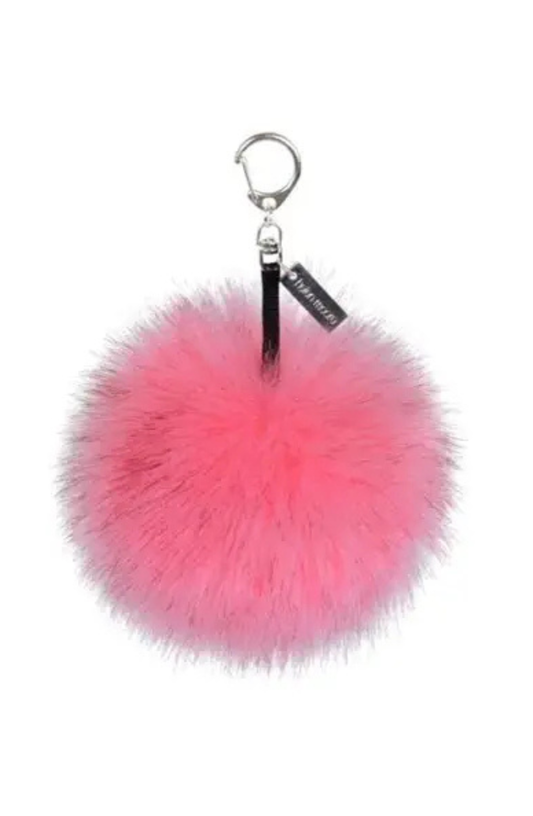 Pom Pom Luxury Keyring Bag Charm: Bubblegum