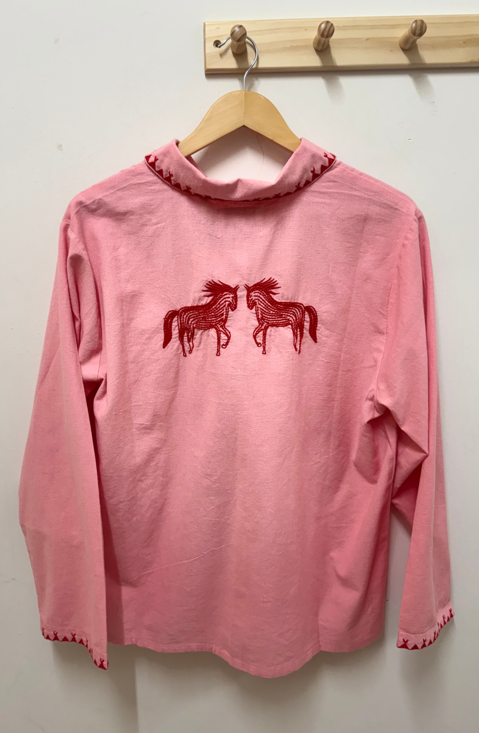 Polly Embroidery Jacket- Flamingo