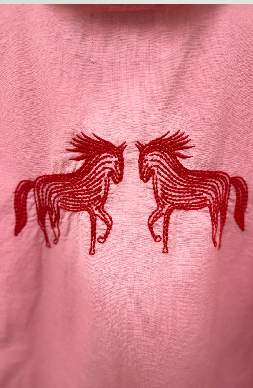 Polly Embroidery Jacket- Flamingo
