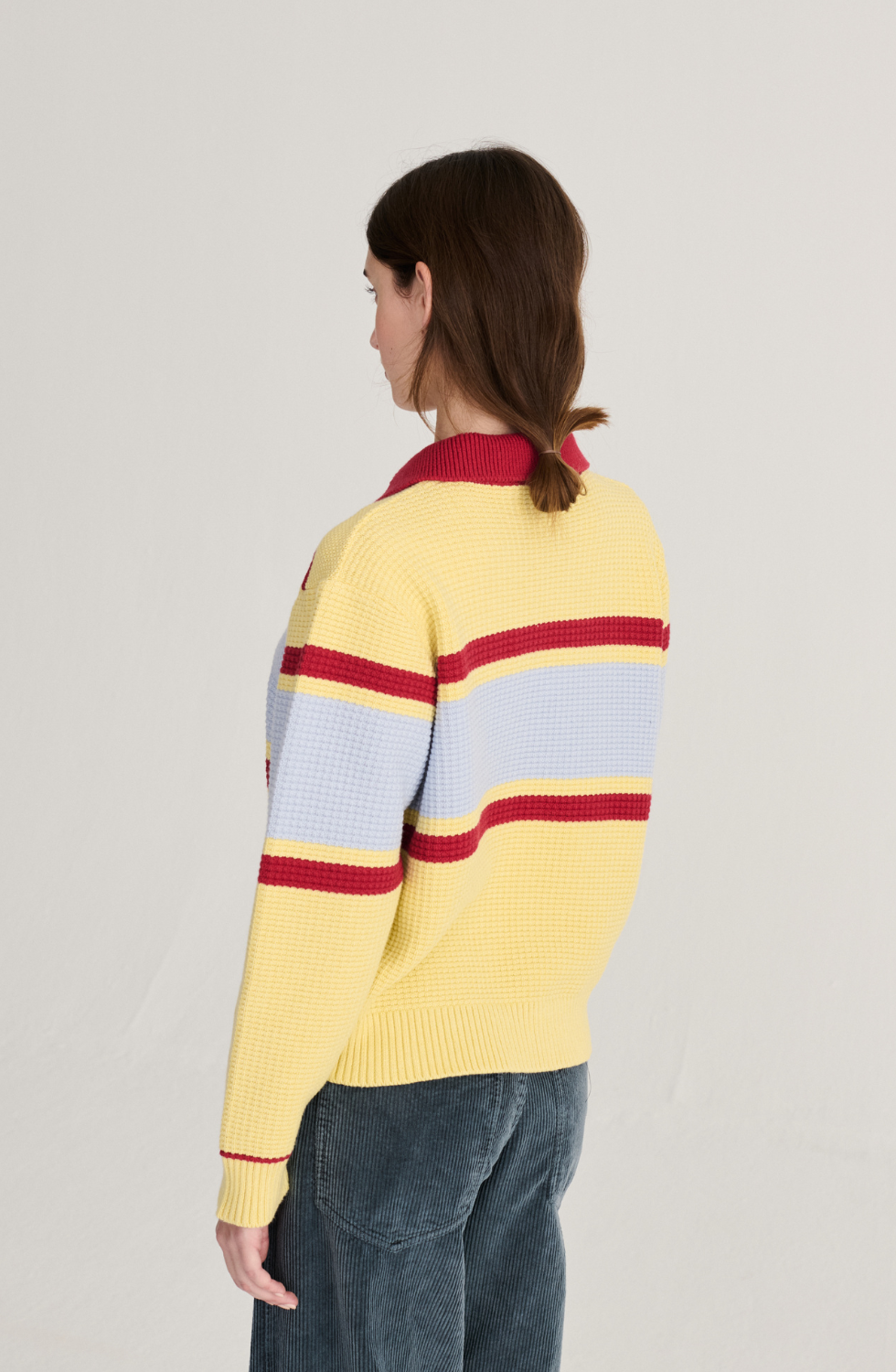 Structured Wool-Cotton Polo Jumper