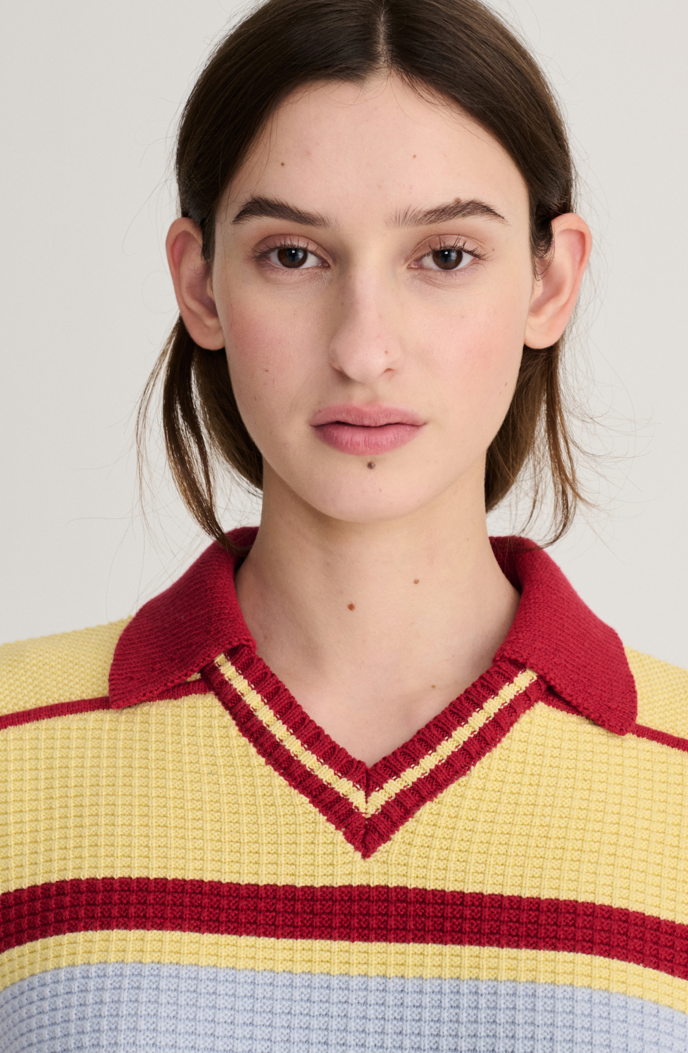 Structured Wool-Cotton Polo Jumper