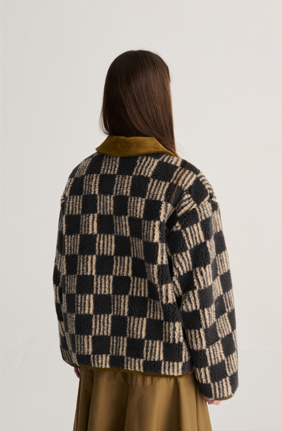 Almost Moire All Over Sherpa Jacket