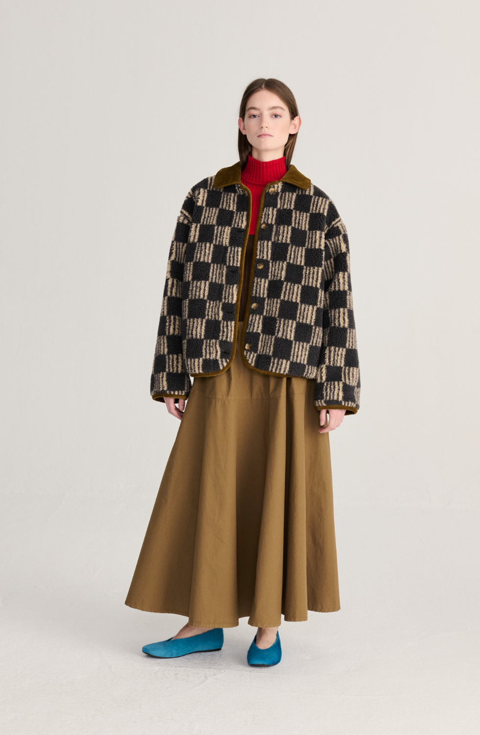Almost Moire All Over Sherpa Jacket