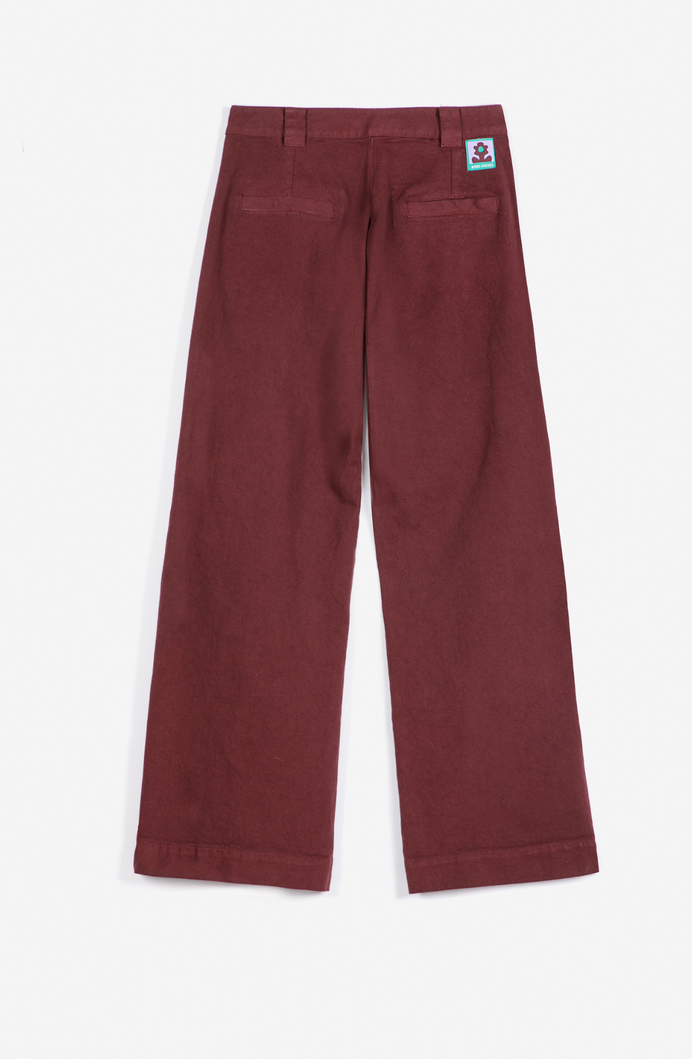 Plated Twill Wide Leg Pants