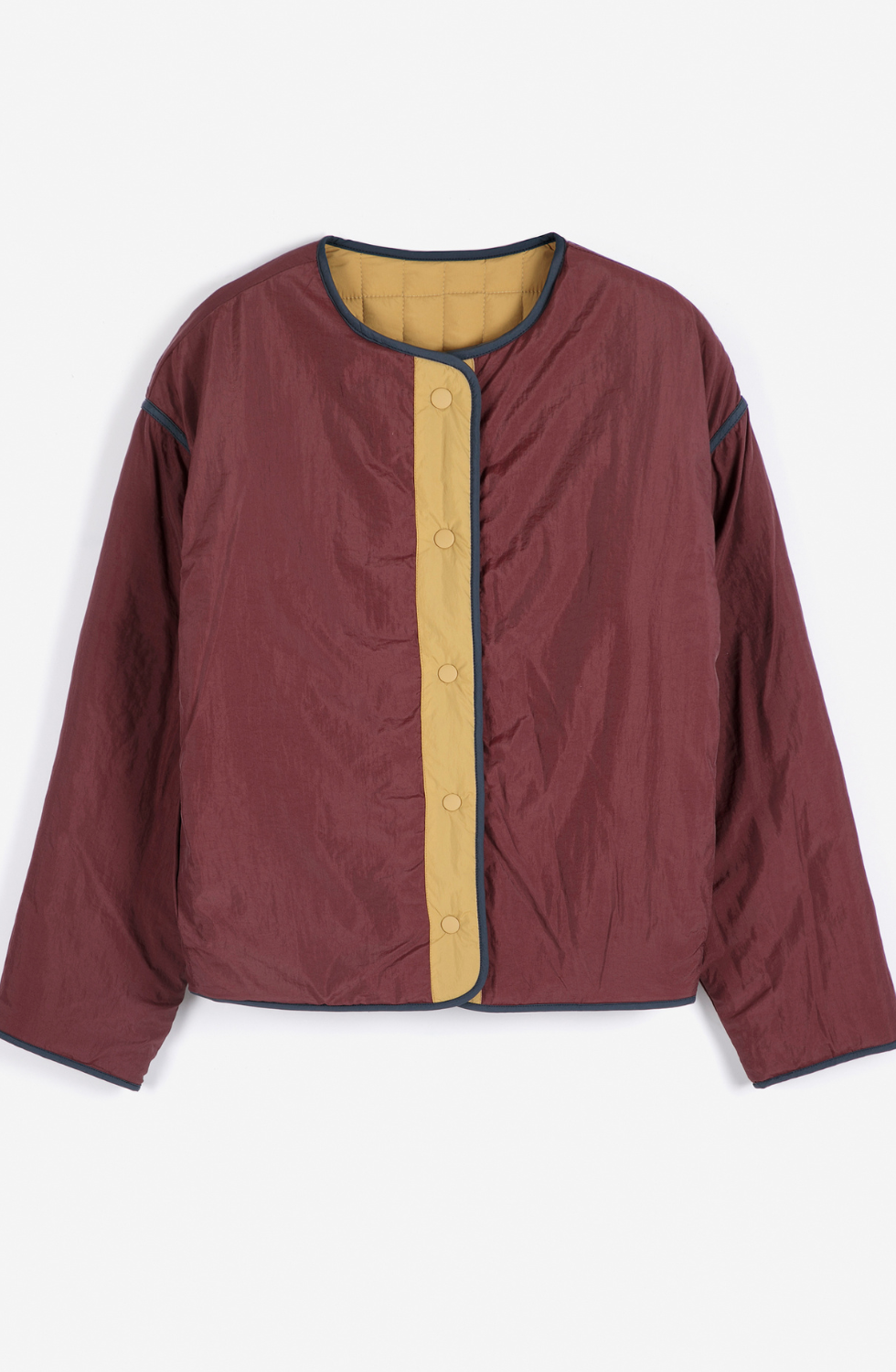 Colour Block Light Padded Reversible Jacket