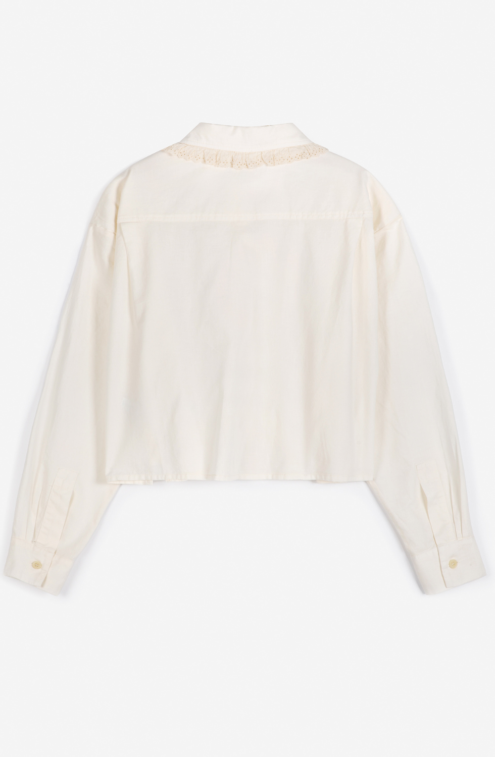 Lace Ending Poplln Shirt