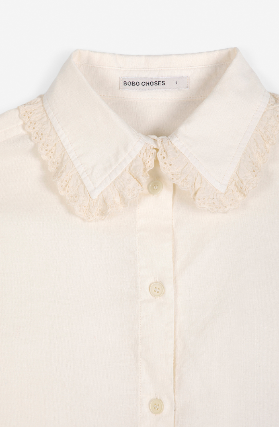 Lace Ending Poplln Shirt
