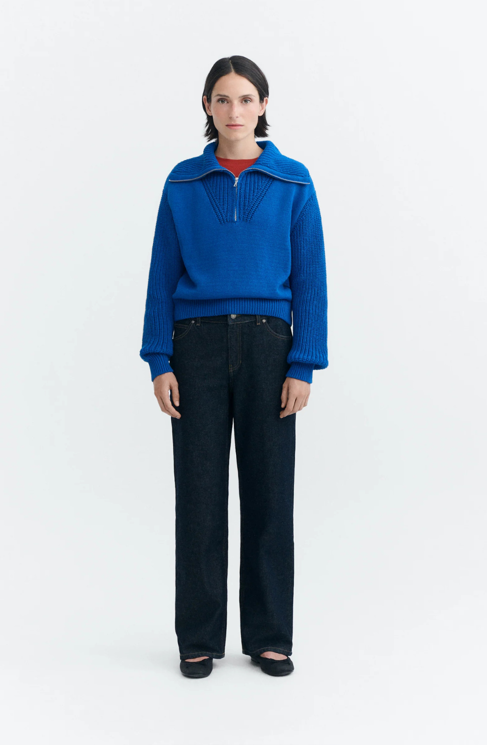 Blue Recycled Cotton Tanit Sweater