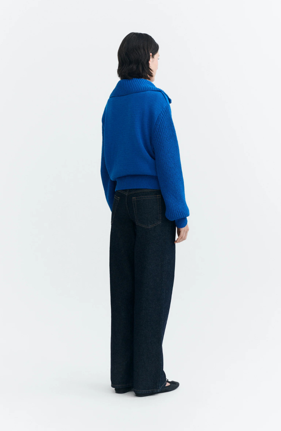 Blue Recycled Cotton Tanit Sweater