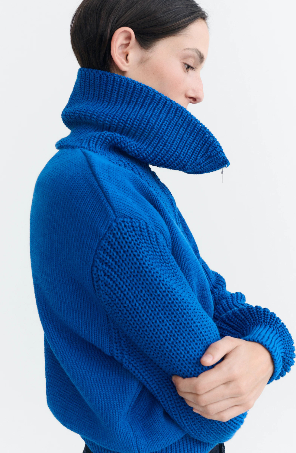 Blue Recycled Cotton Tanit Sweater
