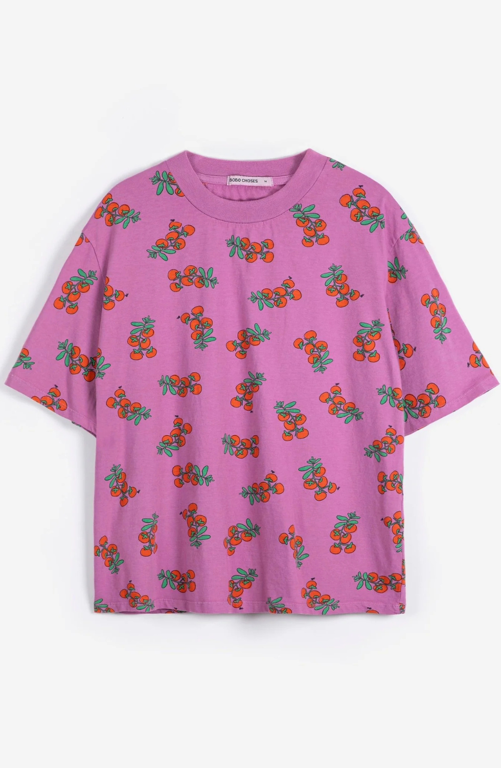Tomatoes print fitted T-shirt