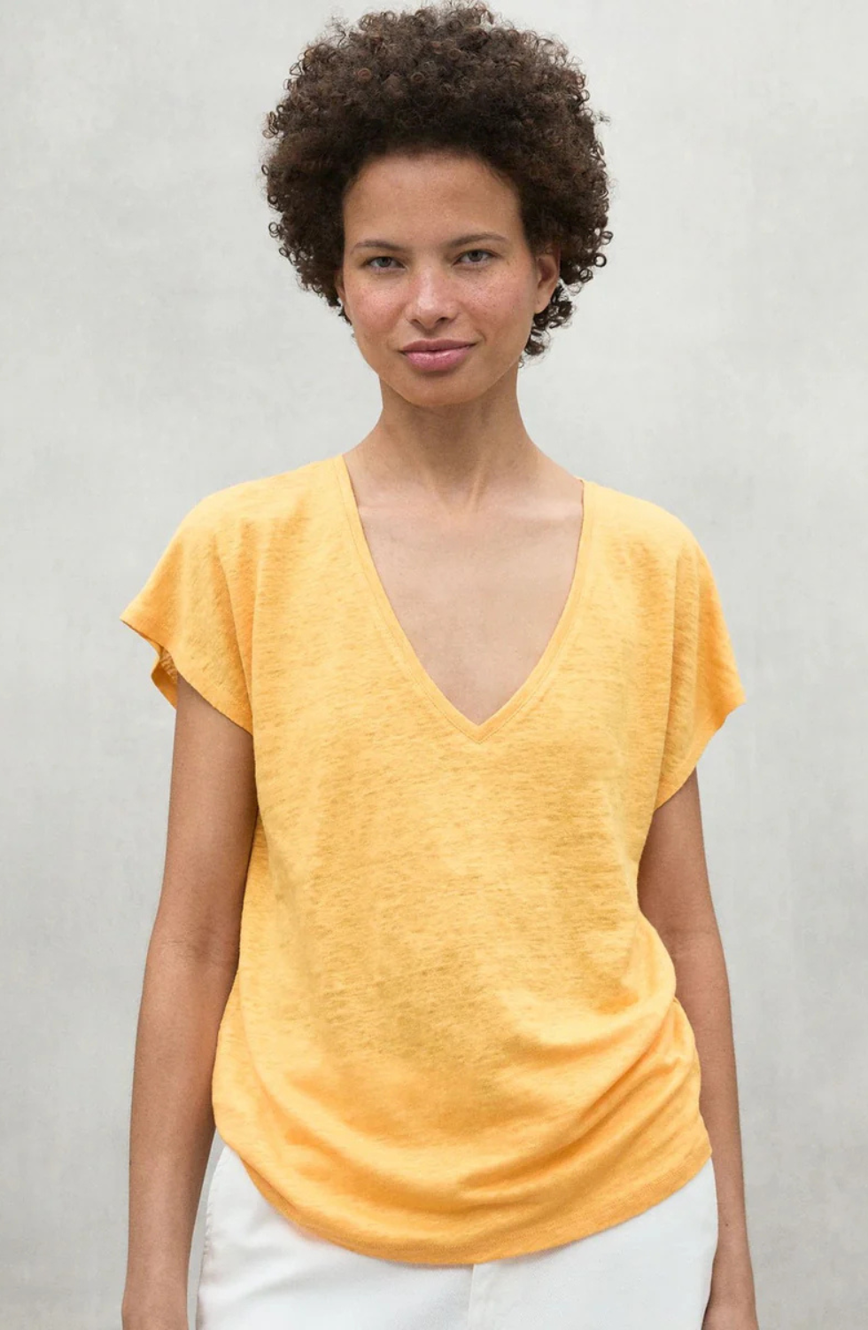 Arendal Linen T-Shirt Tangerina