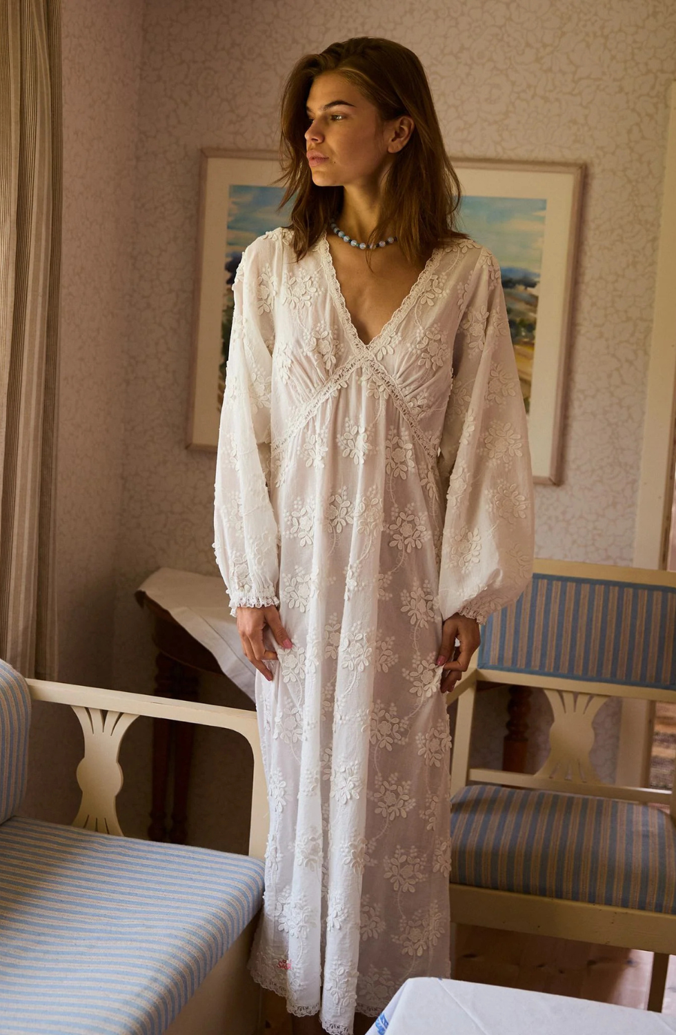 Delphine Dress Off White