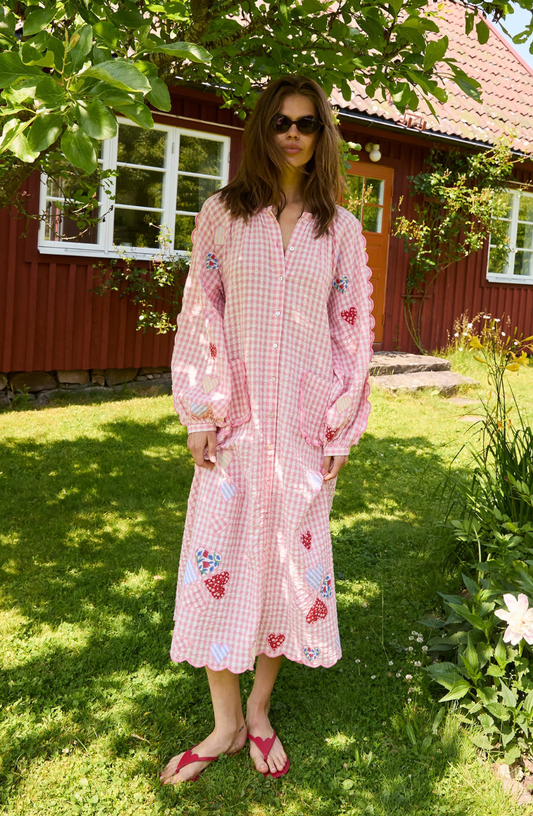 Kamal Dress Pink Checks
