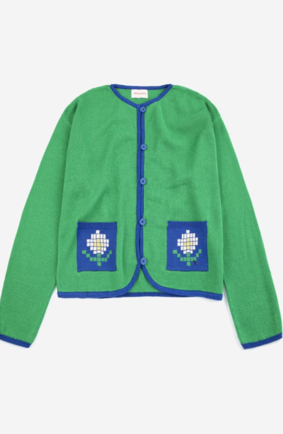 Pixel Daisy fine cotton cardigan