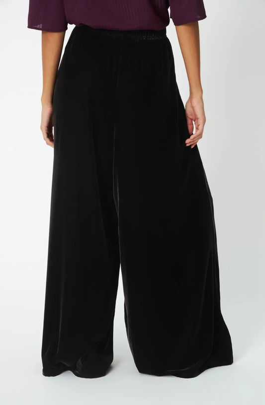 Velvet Volume Pants-Dark Brown