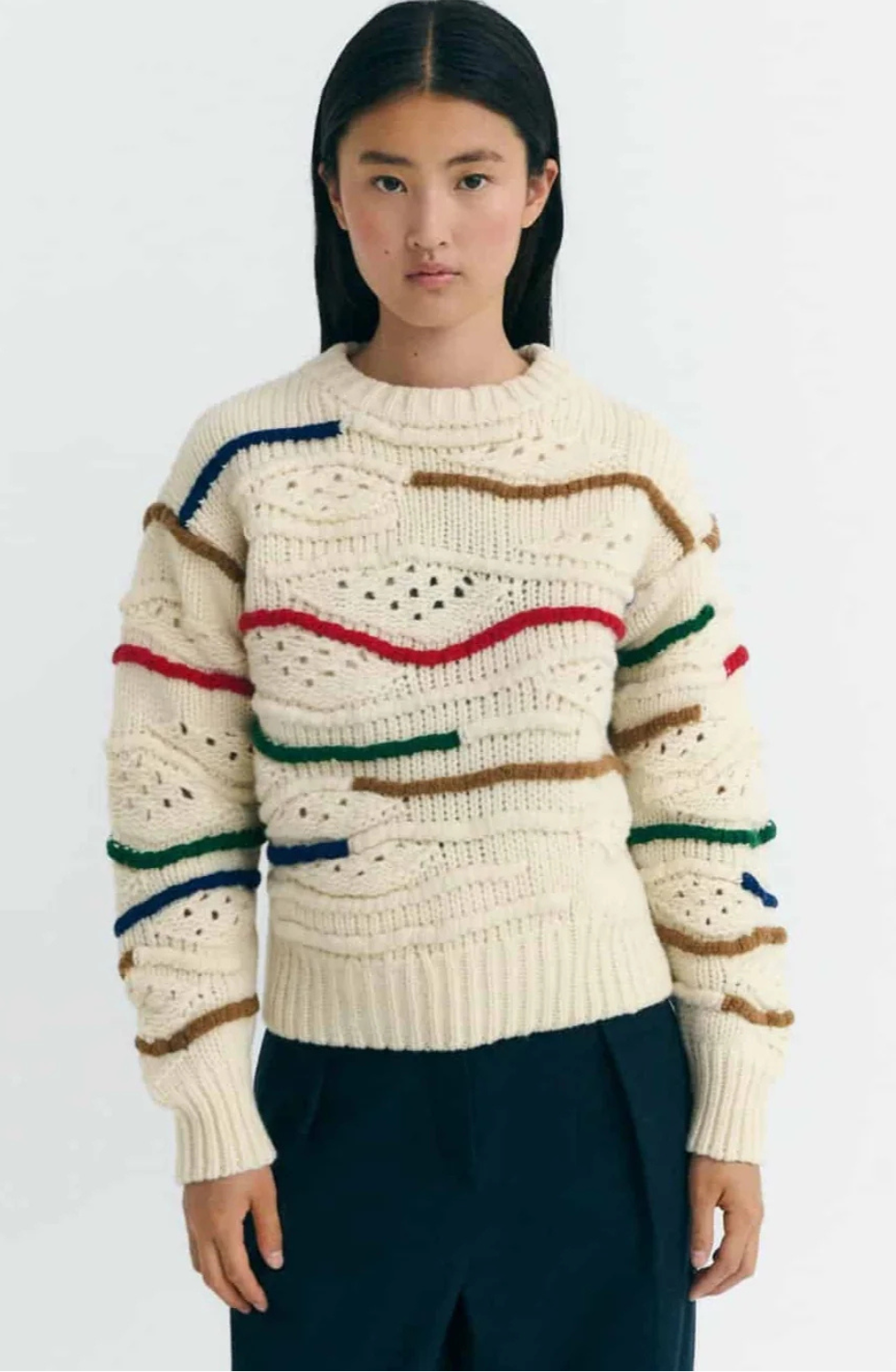 Multicolour Macrame Candela Knitted Sweater