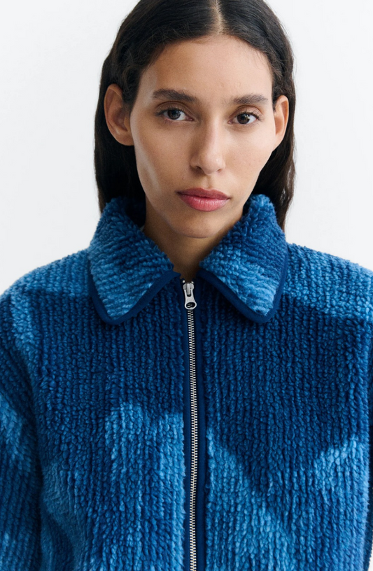 Blue fleece lotus Kendra jacket