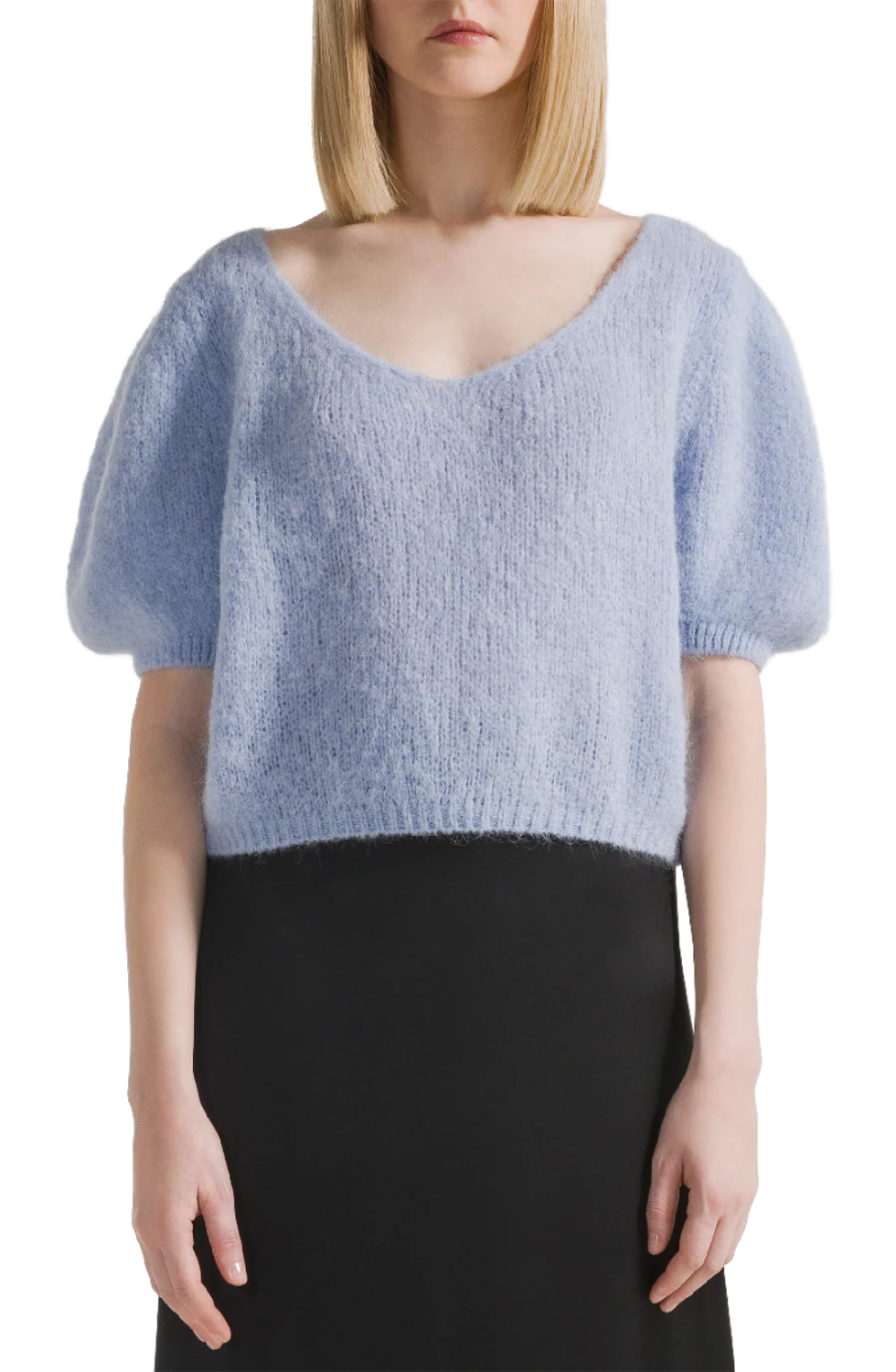 Lolanda Short Sleeve Top - Light Blue